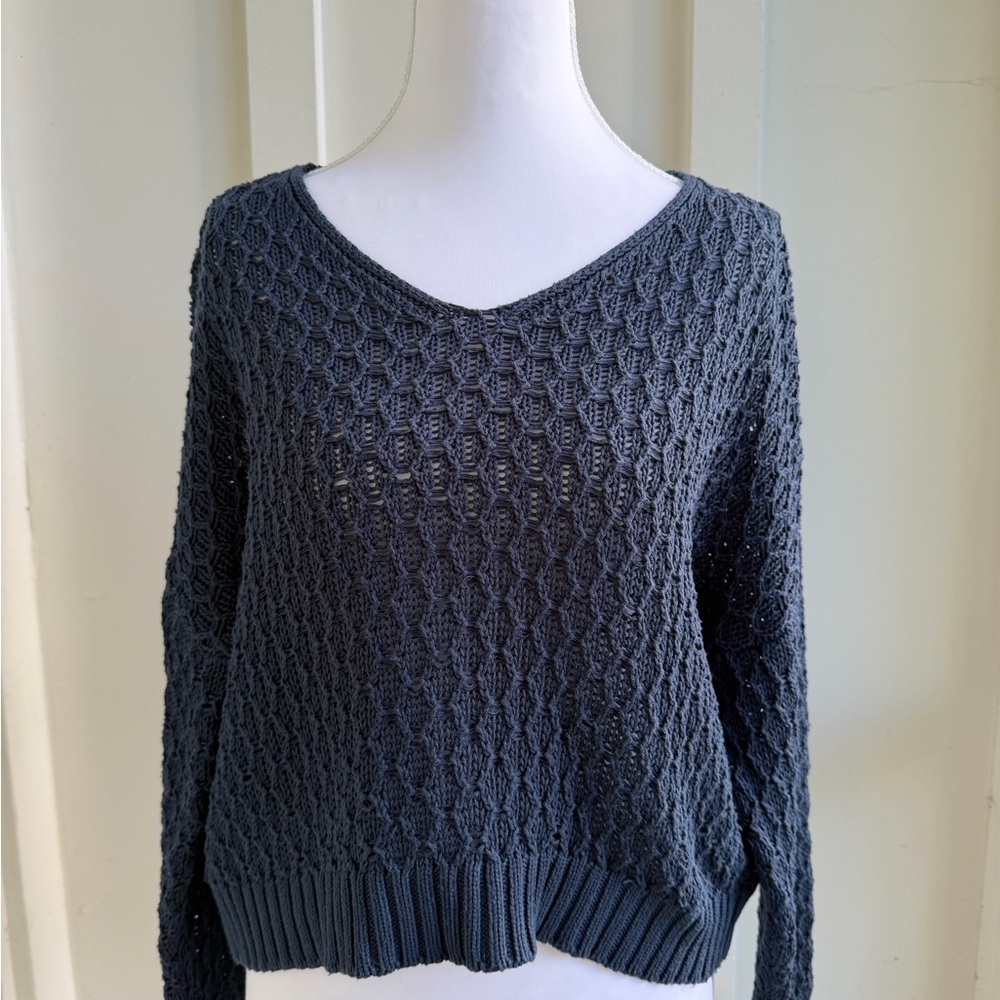 Z Supply Blue Knit Sweater- Size XS - Picture 3 of 8
